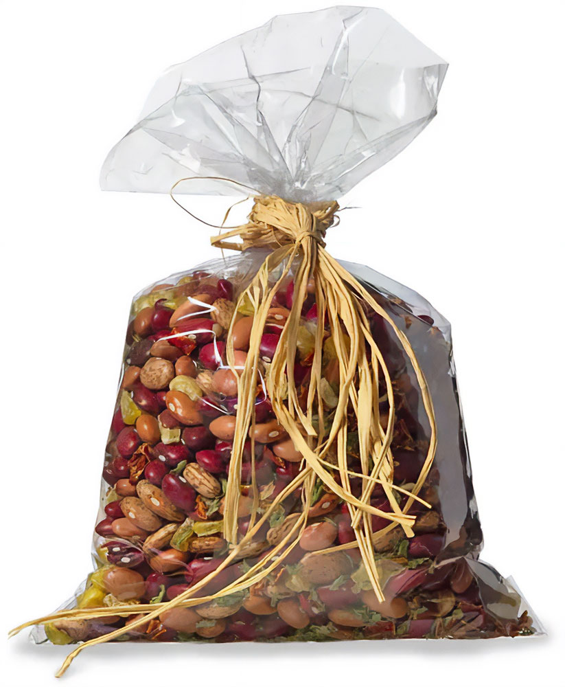 6x2.25x13 Crimp Bottom Side Gusset Cello Bags