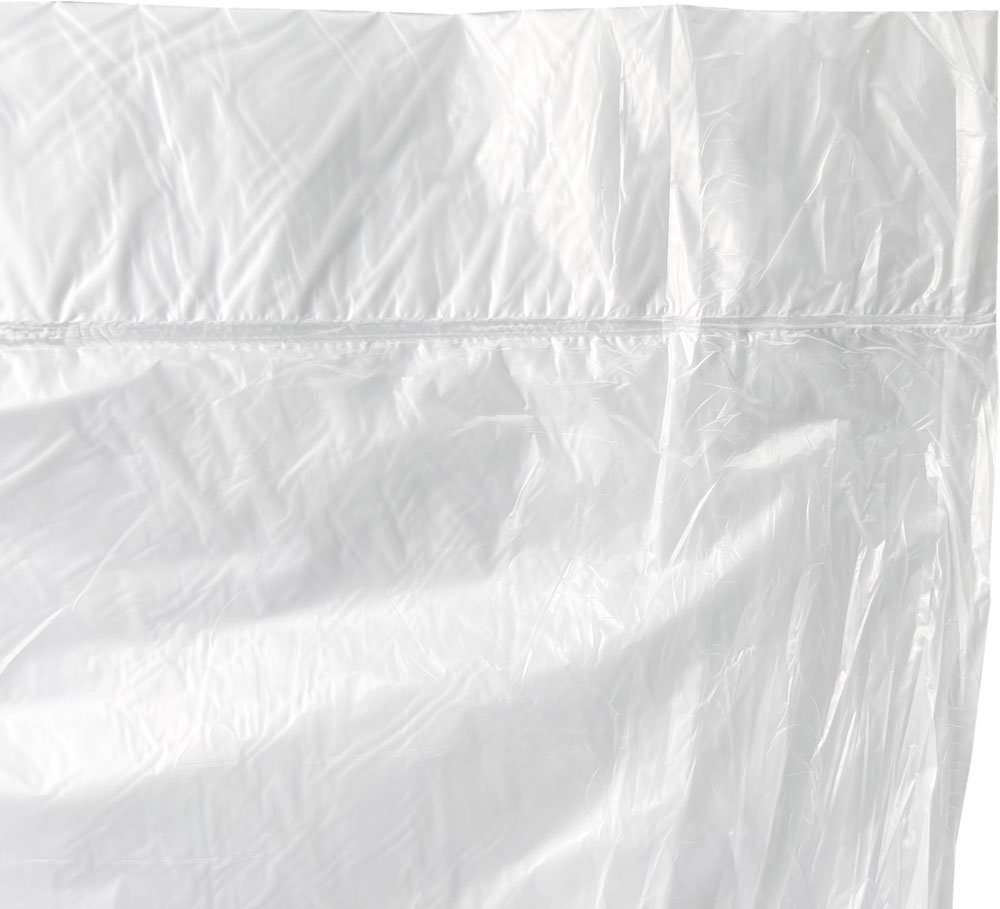 Bottom Seal of 60 in. x 83 in. 15 micron Pan Rack Covers for a 80 inch Rack