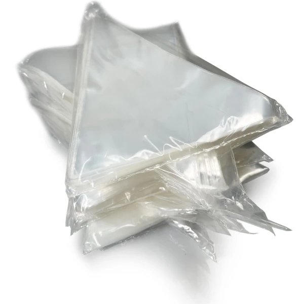 6 x 12 Cello Cone Bags Innerpacks View of Five Stacked 6 x 12 Cello Cone Bags Innerpacks
