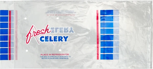 7.5 x 16 + 3 Celery Bags 7.5 x 16 + 3 1 Mil Vegetable Bags for Celery Flat