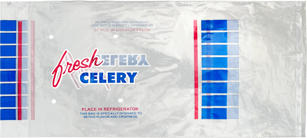 7.5 x 16 + 3 1 Mil Vegetable Bags for Celery Flat