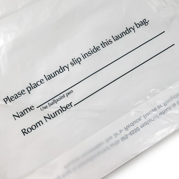 100 Pack of Drawstring Plastic Laundry Bags 100 Pack of Drawstring Plastic Laundry Bags Text at Bottom Please Place Laundry Slip Inside This Laundry Bag Name and Room Number