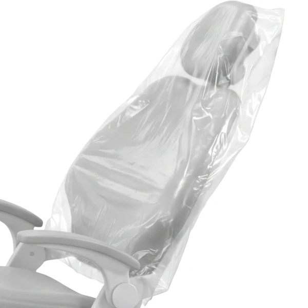 21 x 4 x 38 Clear Dental Half Chair Sleeve 21x4x38 .5 Mil Clear Plastic Dental Half Chair Sleeve on Rolls