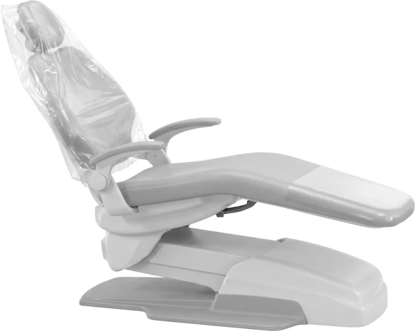 21 x 4 x 38 Clear Dental Half Chair Sleeve 21x4x38 .5 Mil Clear Plastic Dental Half Chair Sleeve on Rolls