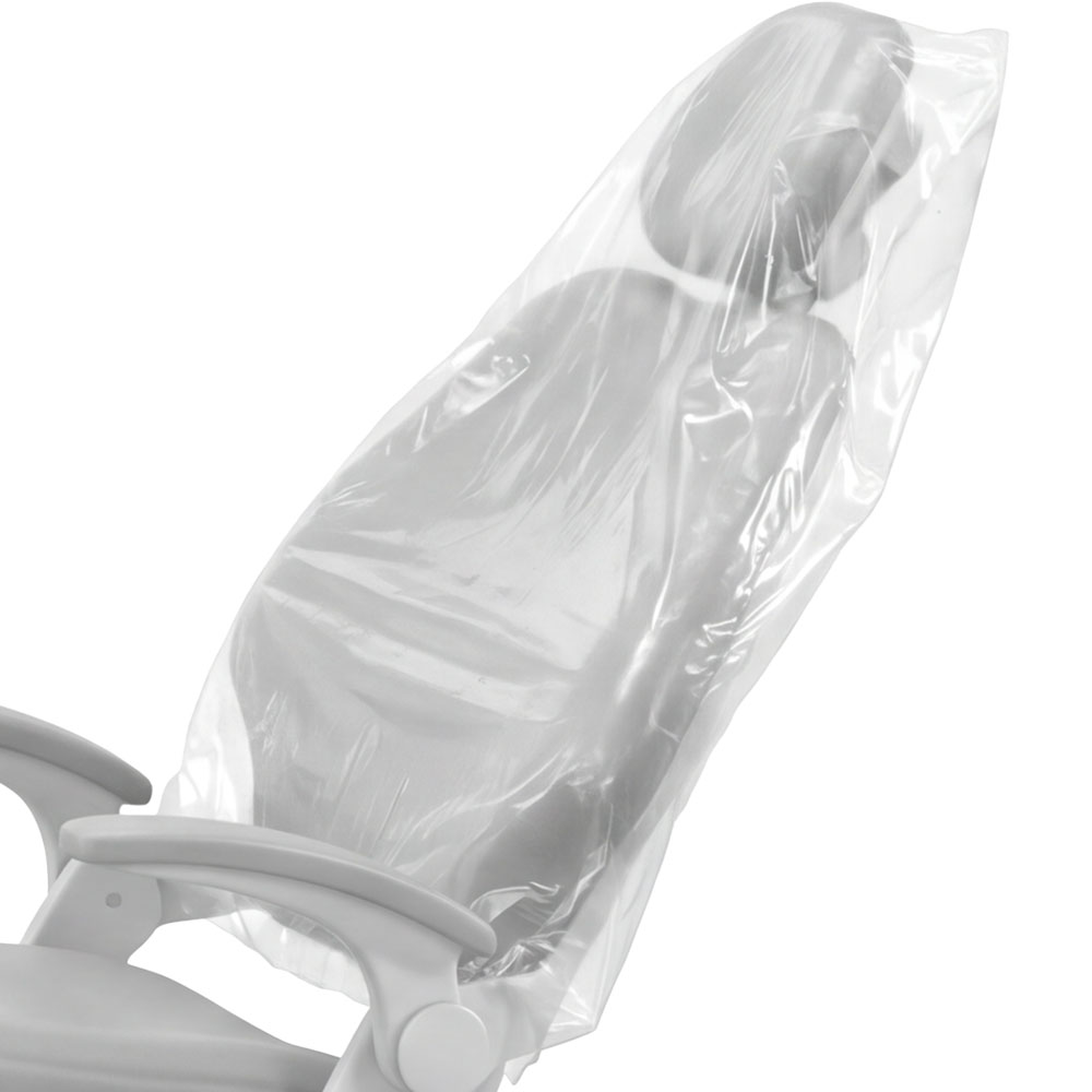 21x4x38 .5 Mil Clear Plastic Dental Half Chair Sleeve on Rolls