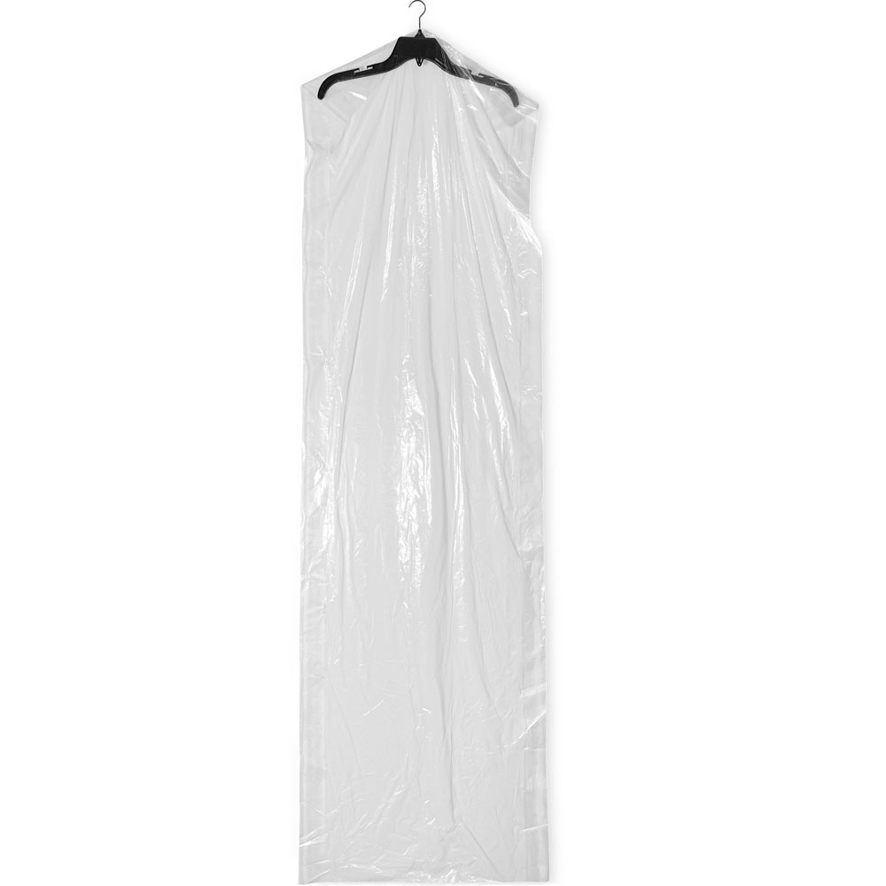 Large White Plastic Garment Bags - 21W x 3D x 72H - Roll of 243