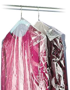 Pack of 200 1 CLEAR POLYTHENE GARMENT COVER BAGS ROLL "60'' 