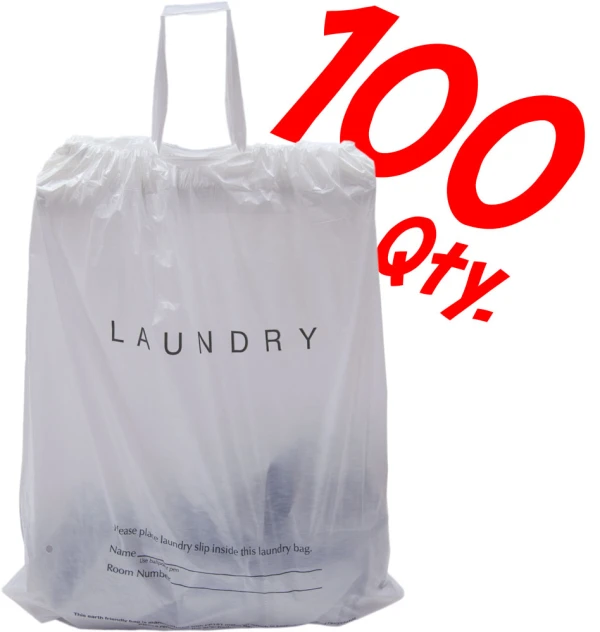 Biodegradable Drawstring Plastic Laundry Bags - 100 Pack Biodegradable Drawstring Plastic Laundry Bags - 100 Pack