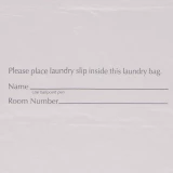 Hospitality Plastic Tear Strip Laundry Bags Write on Area