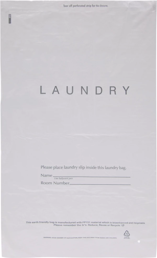 Hospitality Plastic Tear Strip Laundry Bags