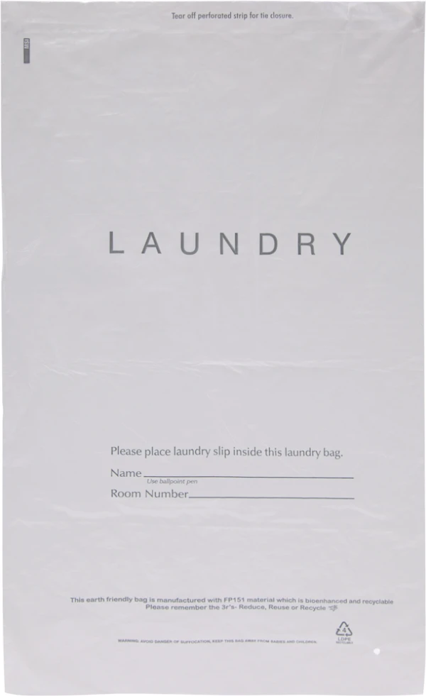 14 x 24 0.8 Mil Plastic Laundry Bags - Eco Friendly