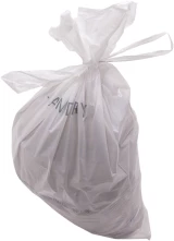 Hospitality Plastic Laundry Bag with Neck of bag Tied Off with Tear Strip
