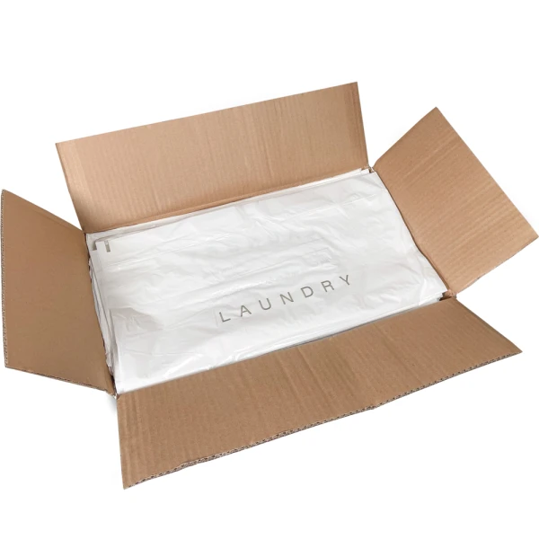 Biodegradable Drawstring Plastic Laundry Bag Case Case of 18 x 19 1.25 Mil Earth Friendly Hotel Laundry Bags