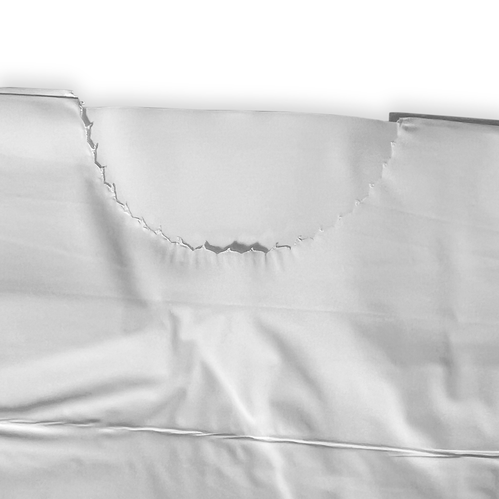 Close up of 18 x 19 1.25 Mil Earth Friendly Hotel Laundry Bag Drawtape