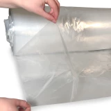 Clear 10x8x24 1mil Gusseted Poly Bags on Roll Side Gusset