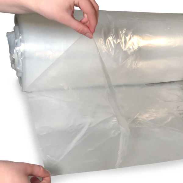 10x8x24 1mil Gusseted Poly Bags on Roll Side Gusset Clear 10x8x24 1mil Gusseted Poly Bags on Roll Side Gusset