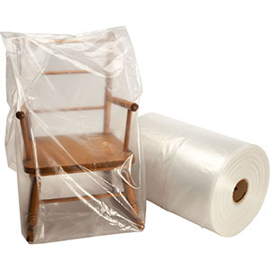 15x9x24 3mil Gusseted Poly Bags on Roll