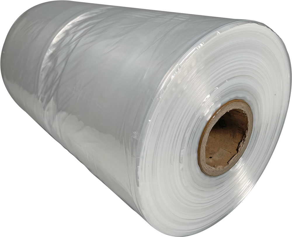 Clear 17 x 14 x 35 1 Mil Gusseted Poly Bags on Roll