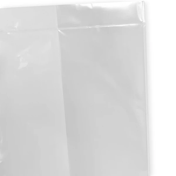 4 x 2 x 12 1 Mil Gusseted Poly Bags Bottom Seal Close up of 4 x 2 x 12 1 Mil Gusseted Poly Bags Bottom Seal