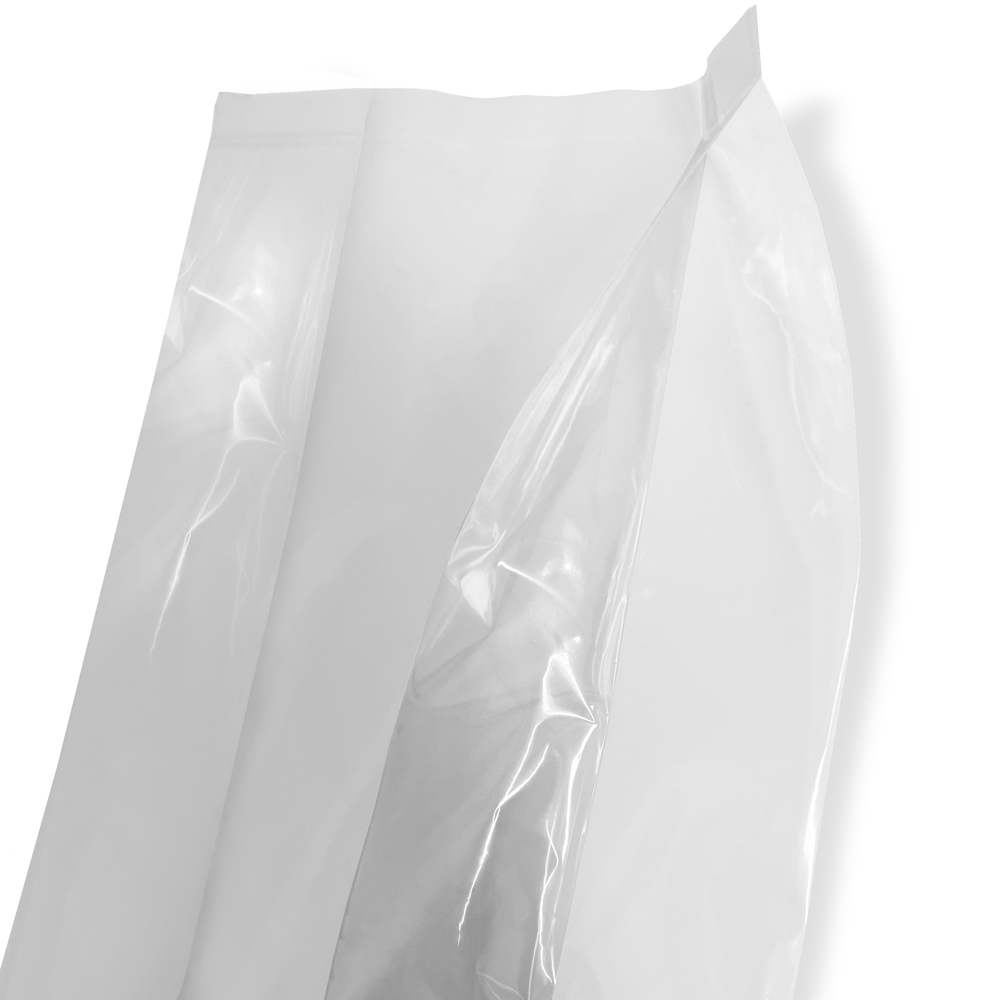 Close up of 4 x 2 x 12 1 Mil Gusseted Poly Bags Side Gusset