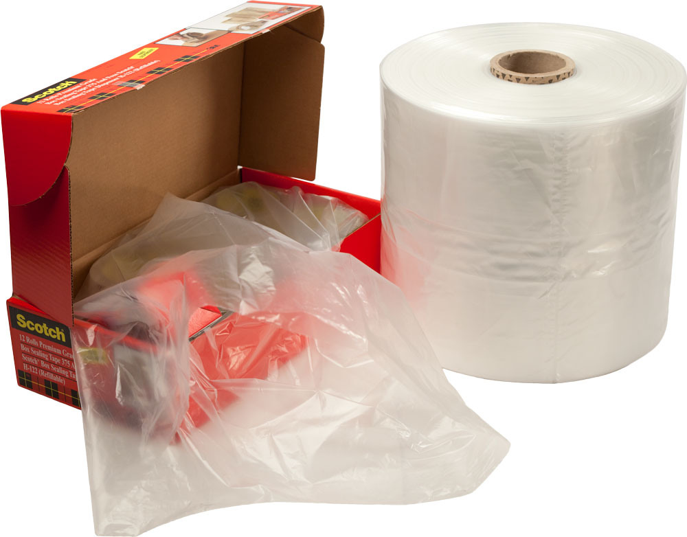 8x3x15 1mil Gusseted Poly Bags on Roll