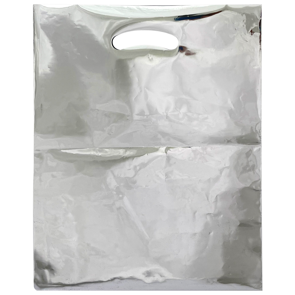 Silver 12 x 15 Haunted House Themed Silver Halloween Bags Back