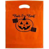 Orange 12 x 15 x 3 Pumpkin Halloween Candy Bags