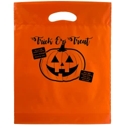 12" x 15" x 3" Pumpkin Halloween Candy Bags