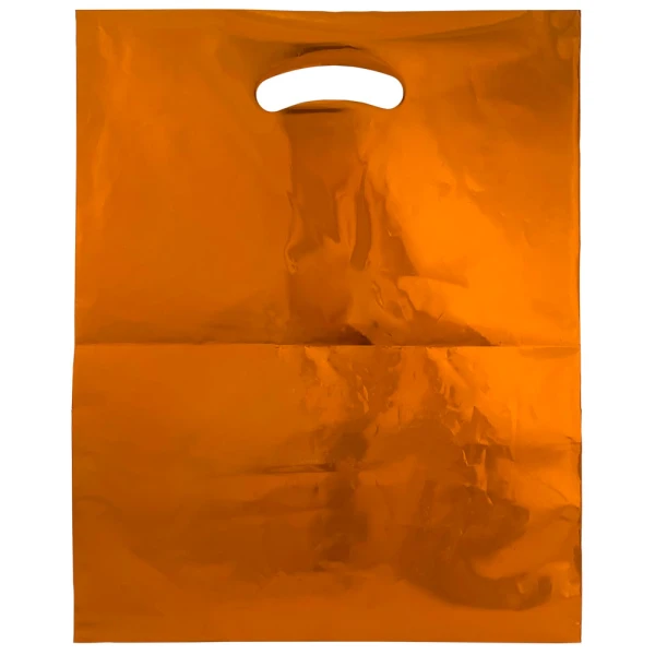 Orange Reflective Trick-or-Treat Bag Back Orange Metallic Reflective Trick-or-Treat Bag Back