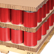 Honeycomb Cardboard Sheets Honeycomb Cardboard Sheets stacked on a pallet