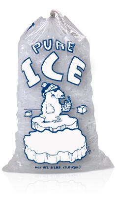 Plastic Ice Bag with Drawstring Poly Drawstring Ice Bag
