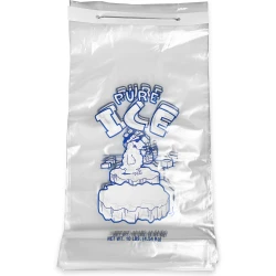 10 lb Ice Bags on Metal Wickets  - "Pure Ice" Printed