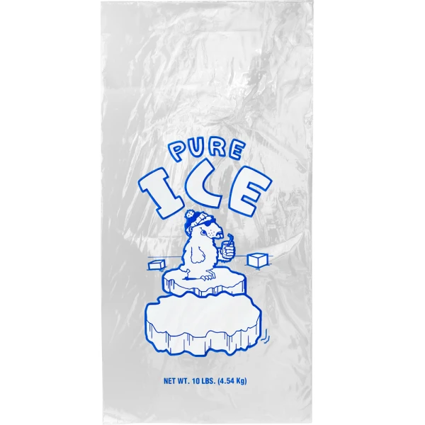 10 lb Ice Bags PURE ICE - 500/Case Bag Physical 10 lb Ice Bags PURE ICE - 500/Case