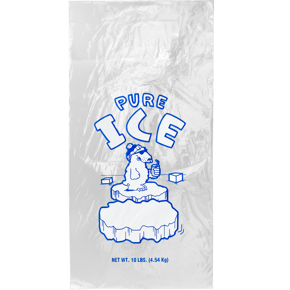 Physical 10 lb Ice Bags PURE ICE - 500/Case