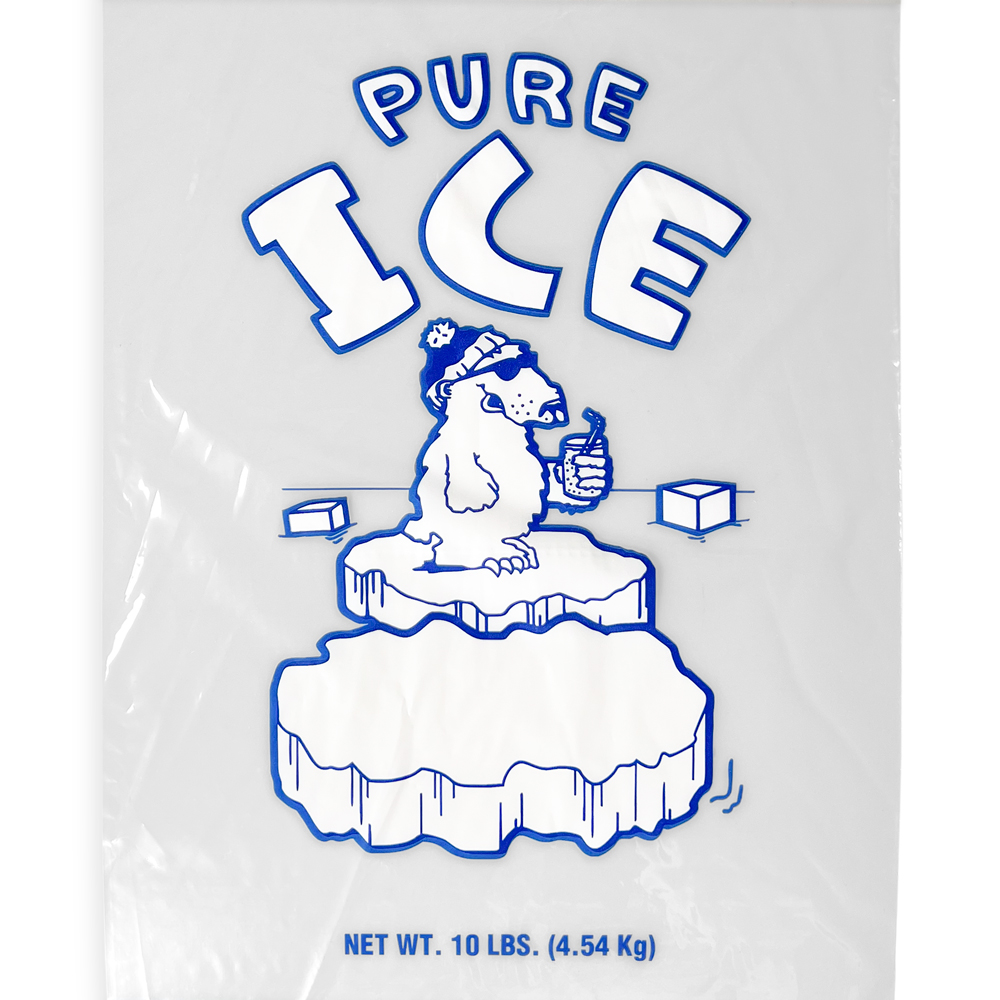 10 lb Ice Bags "PURE ICE" 500/Case