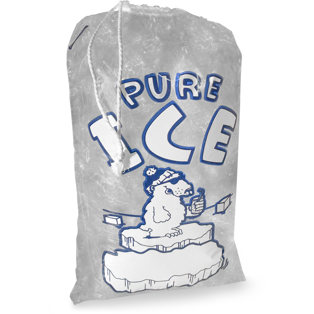 10 lb Crystal Ice Icebag with Drawstring
