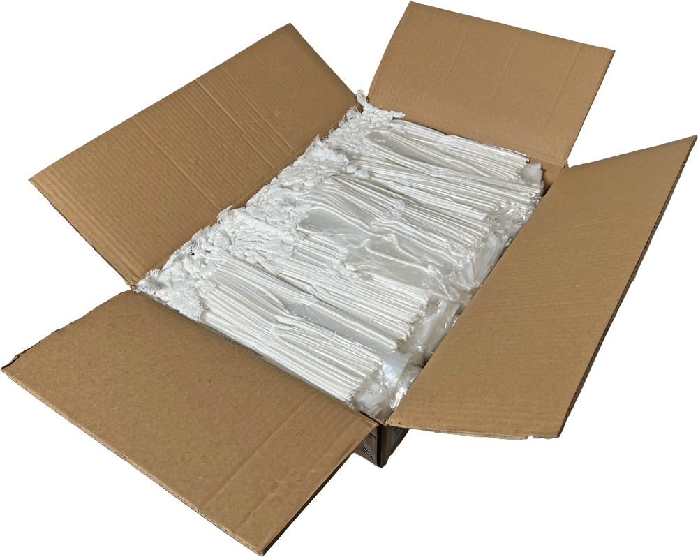 Case of 10 lb. Crystal Ice Drawstring Ice Bags