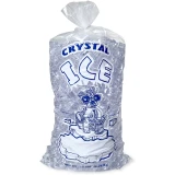 Ice in 10 lb. Plastic Ice Bag Crystal Ice -500 Bags Per Case