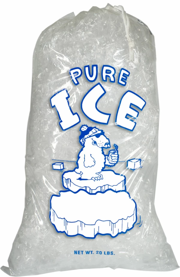 20 lb Drawstring Pure Ice Ice bag