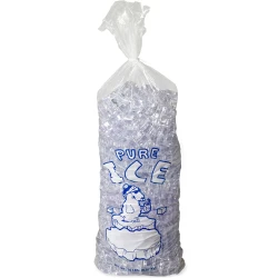 20 lb Ice Bags on Metal Wickets  - "Pure Ice" Printed