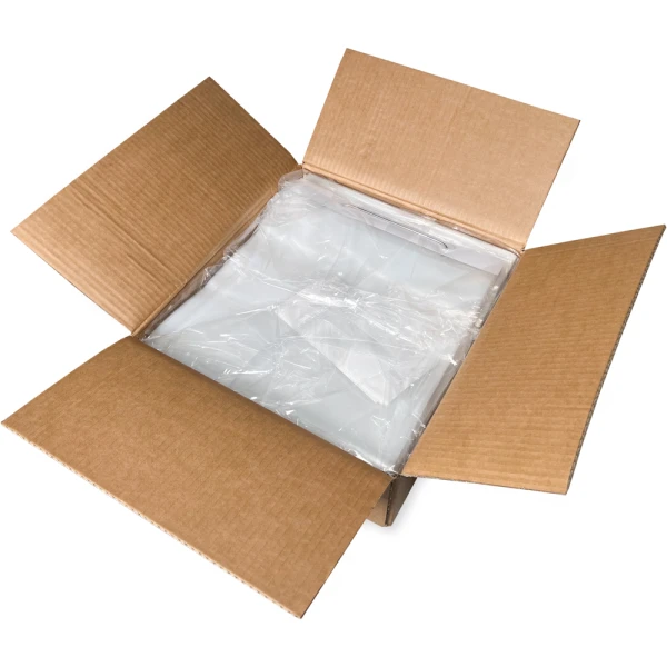 20 lb Ice Bags Plain Top On Wicket PURE ICE Case Case of 20 lb. Wicketed Plain Top PURE ICE Plastic Ice Bags 13.5 x 28 + 4 BG .002
