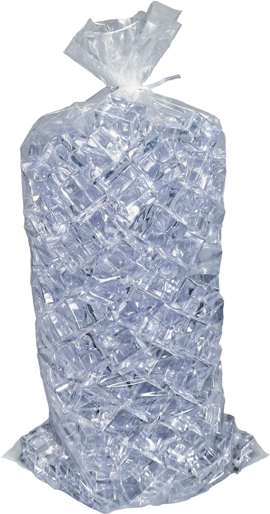 5 lb Ice Bags PURE ICE - 9 x 18 Back 5 lb. Plastic Ice Bags PURE ICE Polar Bear Back