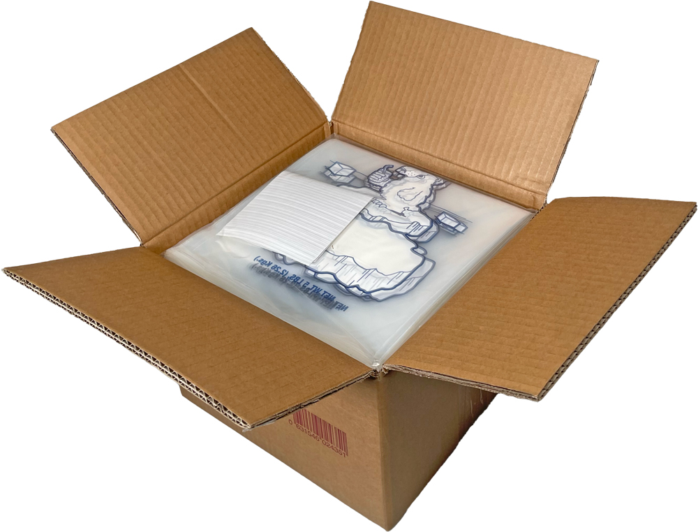 5 lb. Plastic Ice Bags PURE ICE Polar Bear Case