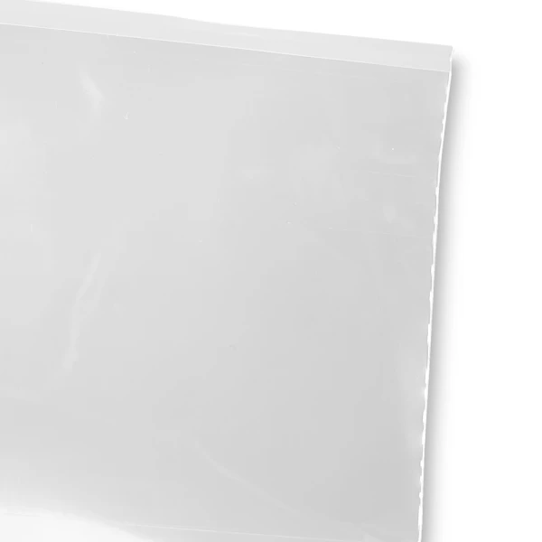 50 lb Heavy Duty Ice Bag with Twist Ties - 18 x 36 Lip Close up of 50LB 18 x 36 Heavy Duty Ice Bag with Twist Ties Lip