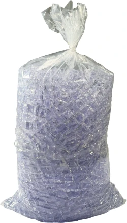 50 lb Heavy Duty Ice Bags with Twist Ties - 18" x 36"