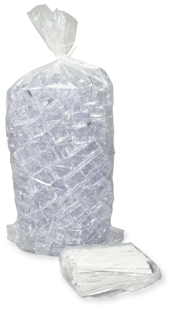 8 lb. Heavy Duty Ice Bags with Twist Ties - 10 x 20 8LB Heavy Duty Ice Bags with Twist Ties 10 x 20