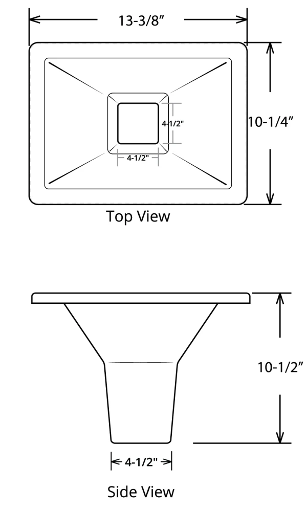 Ice Bagger Funnel Chute Dimensions Ice Bagger Funnel Dimensions
