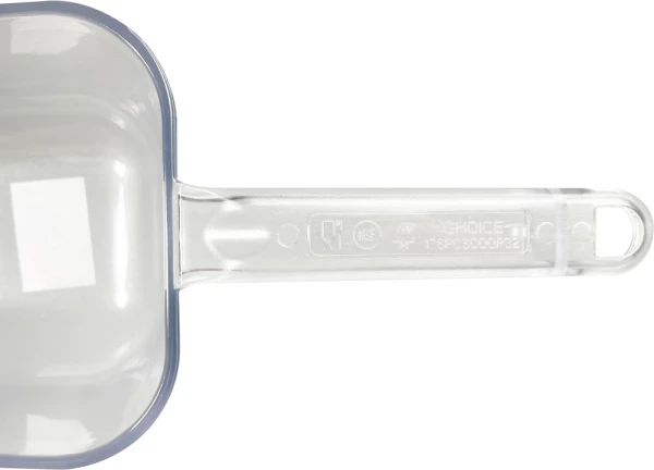 32 Ounce Plastic Ice Scoop Handle Crystal Clear 32 Ounce Plastic Ice Scoop Handle
