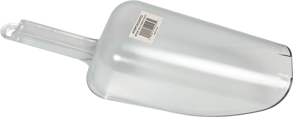 Crystal Clear 32 Ounce Plastic Ice Scoop Bottom