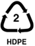 HDPE Recycling Code 2